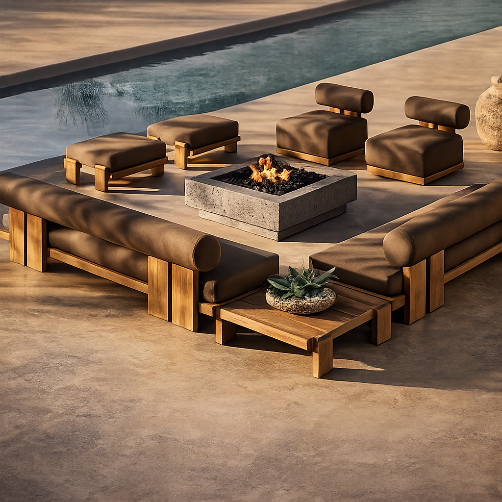 TerraFirme Ember Lounge & Firepit Set