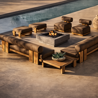 TerraFirme Ember Lounge & Firepit Set