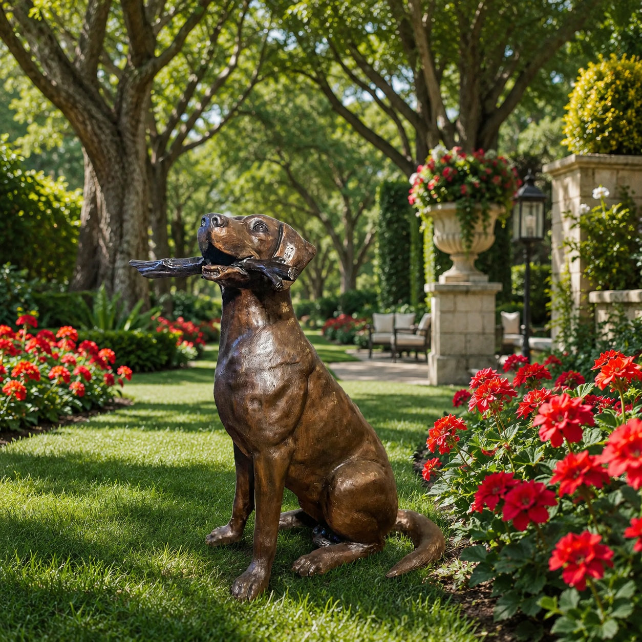 Bailey Bronze Labrador Sculpture
