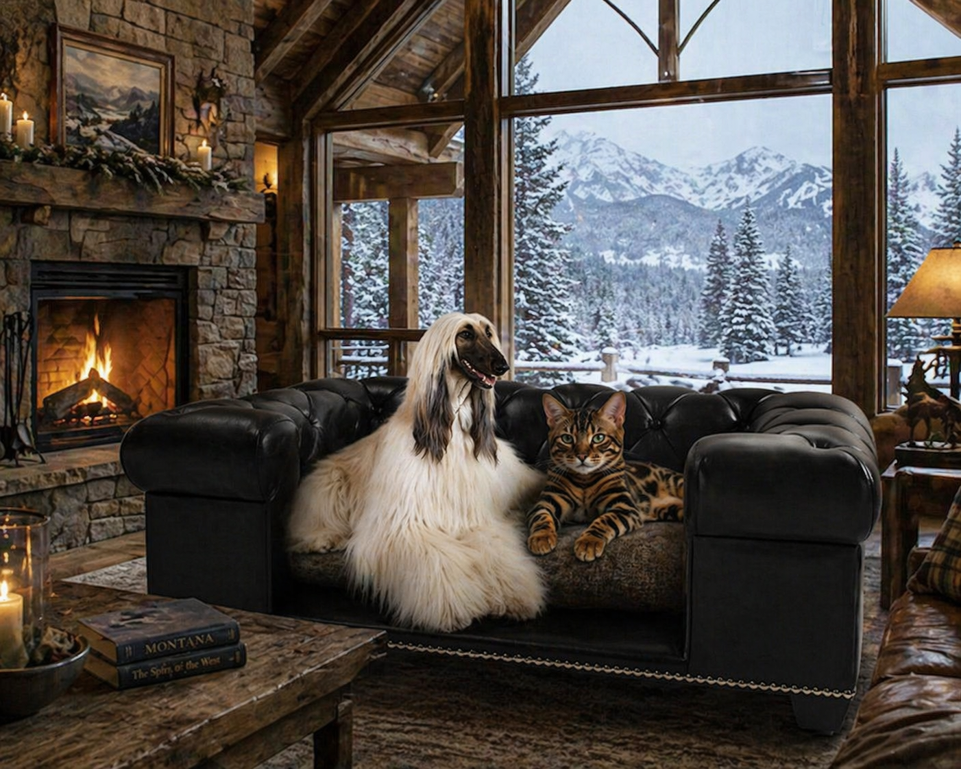 Custom Velvet Dog Sofa
