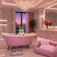 Diamond Crystal Dog Bathtub
