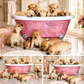 Diamond Crystal Dog Bathtub