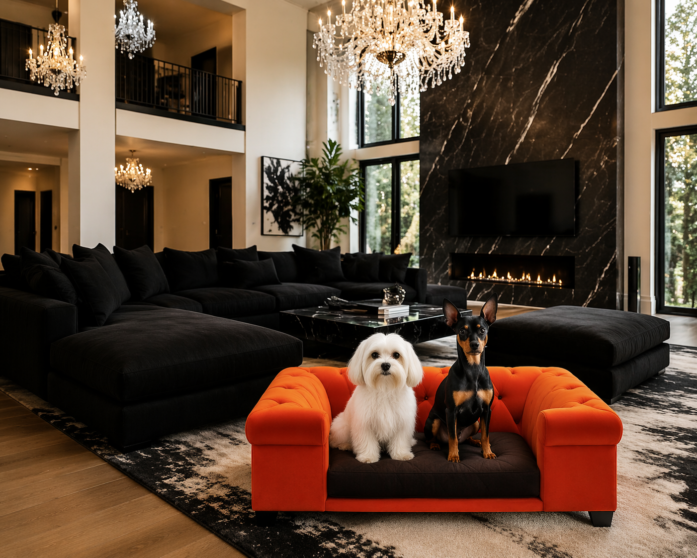 Custom Velvet Dog Sofa