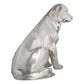 Matte Silver Golden Retriever Statute